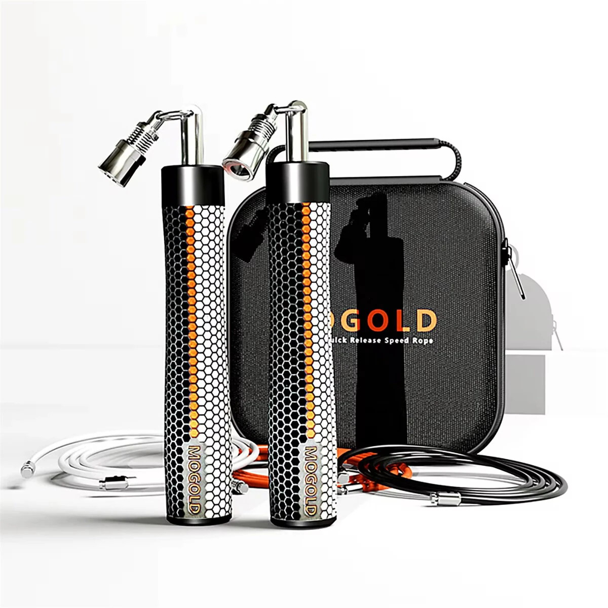 Mogold Weighted Jump Ropes Adjustable Length Weights 360 Degree Spin Ergonomics Grip Skipping Rope for Fitness Sports Training (image for) Mogold Weighted Jump Ropes Adjustable Length Weights 360 Degree Spin Ergonomics Grip Skipping Rope for Fitness Sports Training